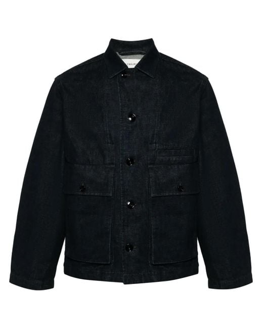 Lemaire Blue Spread-Collar Denim Jacket