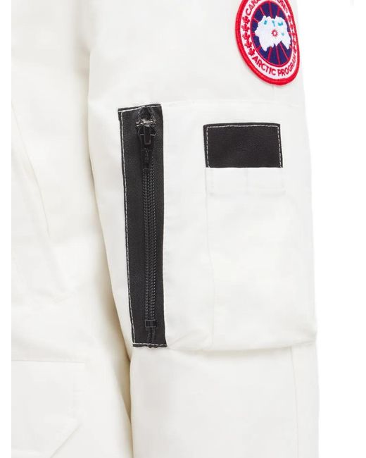 Canada Goose White Hooded Puffer Jacket