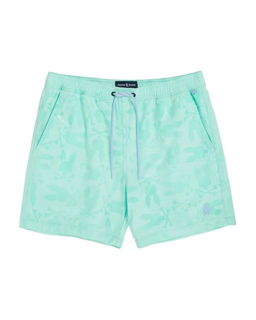 Psycho Bunny Green Malta Hydrochromic Swim Shorts for men