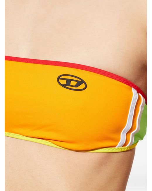 DIESEL Orange Melania-D-Pop Bikini Top