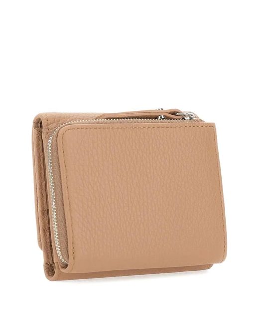 Gianni Chiarini Natural Pebbled-Leather Zip Wallet