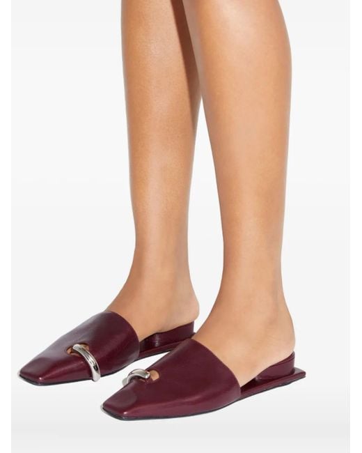 Tory Burch Purple Pierced Mules