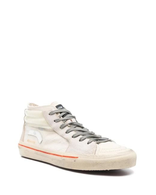 HIDNANDER White Baskate Sneakers for men