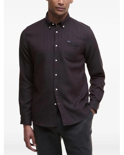 Barbour Blue Button Patch Shirt for men