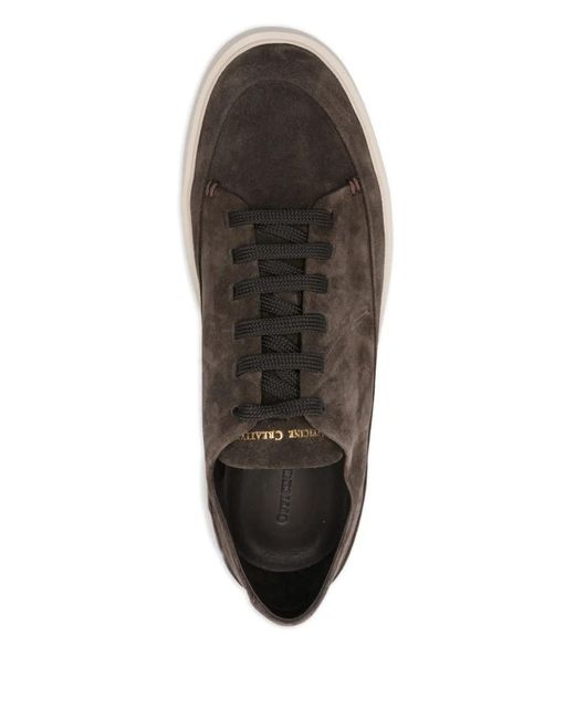 Officine Creative Brown Release 001 Suede Sneakers for men