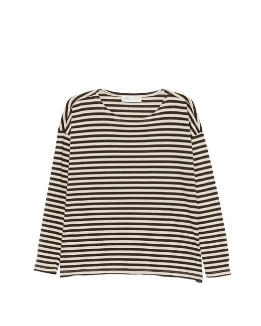 Phisique Du Role Black Striped Long-Sleeve T-Shirt