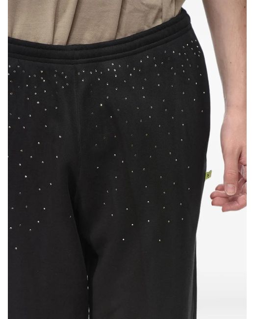 Off-White c/o Virgil Abloh Black Rhinestone-Embellished Tie-Dye Track Pants for men