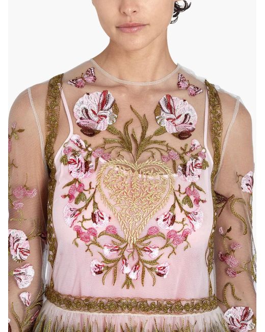Giambattista Valli エンブロイダリー ドレス Pink