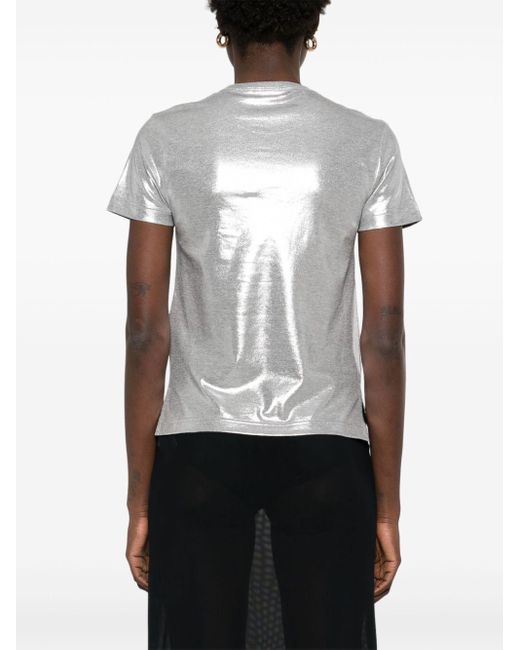 Gucci White Lamé T-Shirt