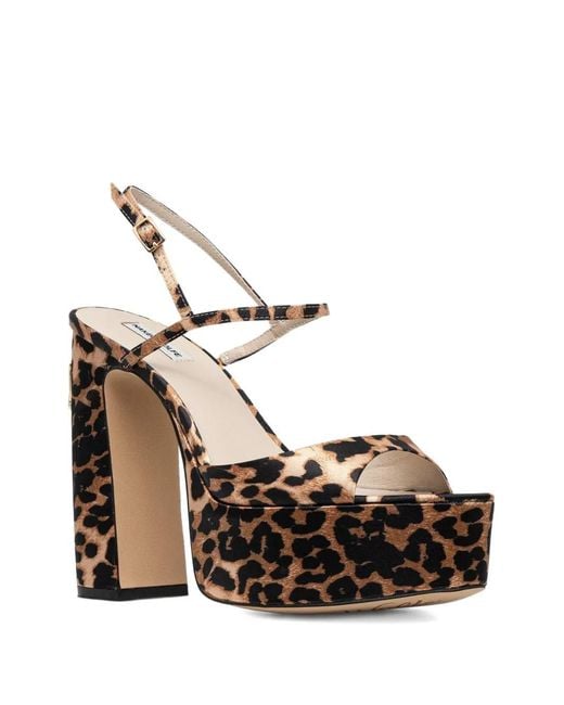 Naked Wolfe Metallic 130Mm Fire Leopard-Print Platform Sandals