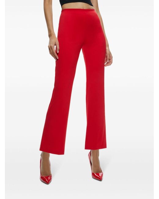 Alice + Olivia Red Rmp Cropped Bootcut Trousers