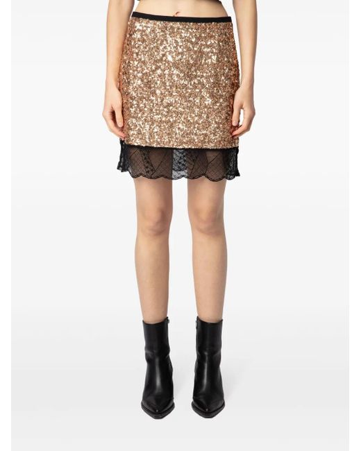 Zadig & Voltaire Metallic Justicias Skirt