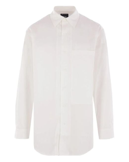 Y-3 White Patch-Pocket Shirt for men