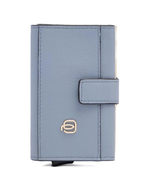 Piquadro Blue Pop-Up Card Holder