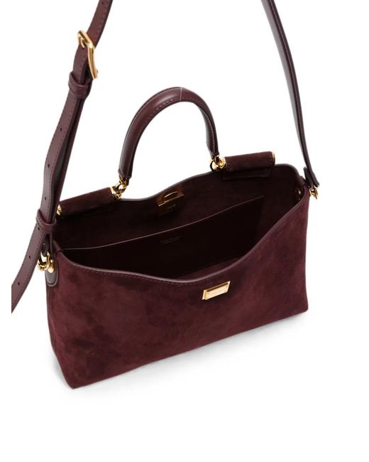 Dolce & Gabbana Purple Sicily Logo-Plaque Tote Bag