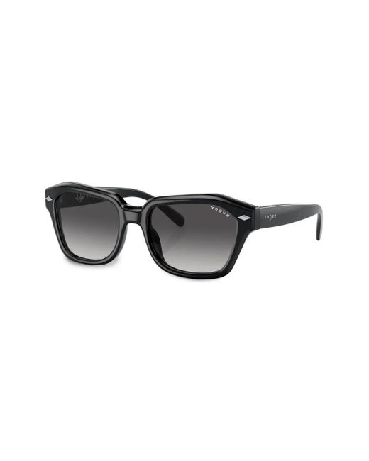Vogue Eyewear Black Square-Frame Angular Sunglasses