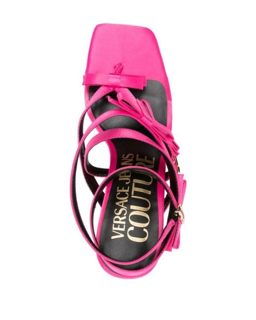 Versace Pink 85mm Bow-embellished Sandals