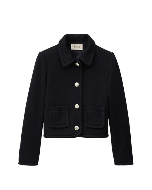 Ba&sh Blue Beradith Buttoned Pocket Jacket