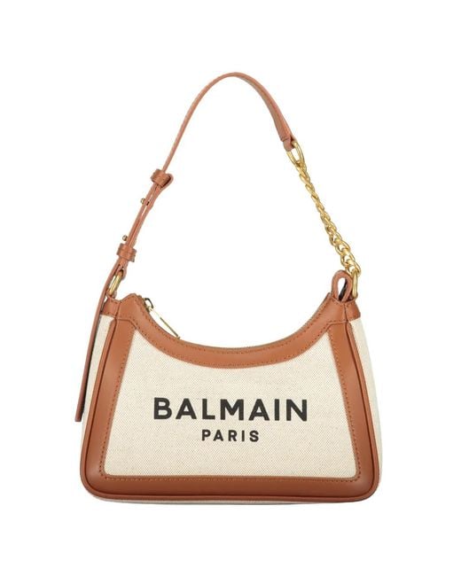 Balmain White Sac Porté Épaule À Logo B-Army