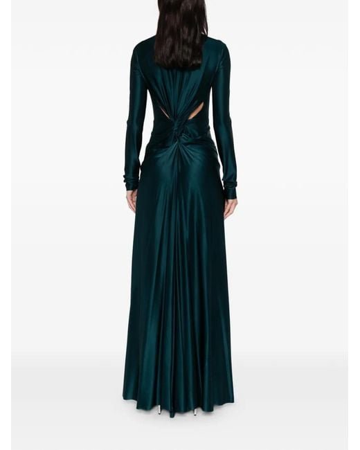Victoria Beckham Green Long Dress
