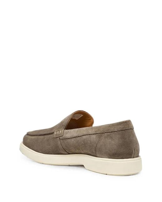 Geox Gray Spherica Ec17 Suede Loafers for men