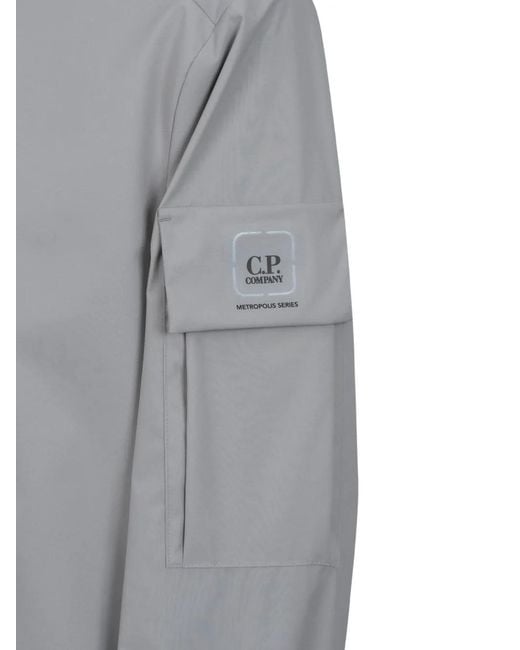 C P Company Gray Metropolis Zipped Pocket Shirt for men