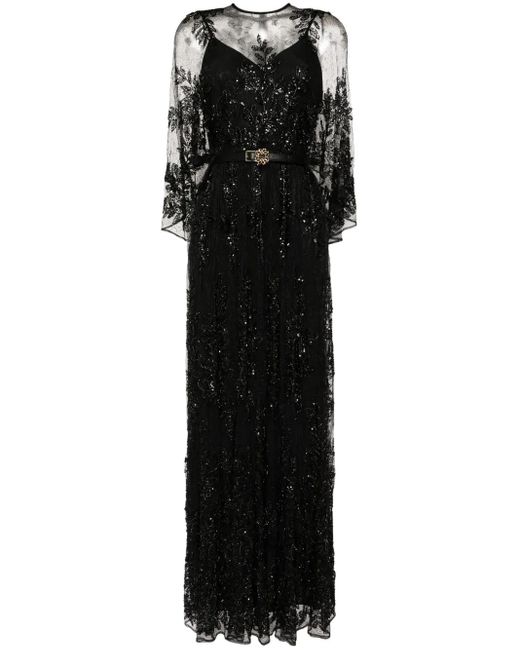 Elie Saab レース ドレス Black