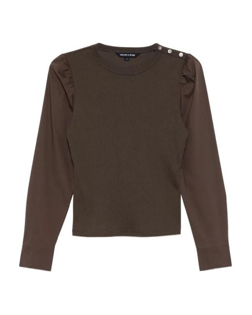 Veronica Beard Fersia ミックスメディア Tシャツ Brown