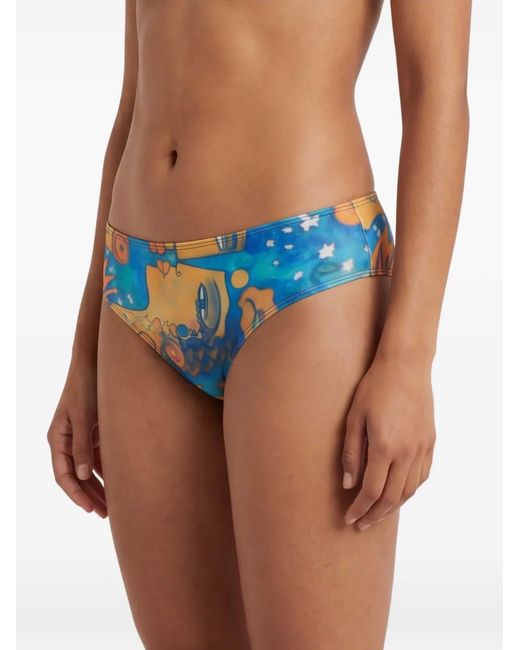 Donde Esteban Blue Printed Bikini Bottom