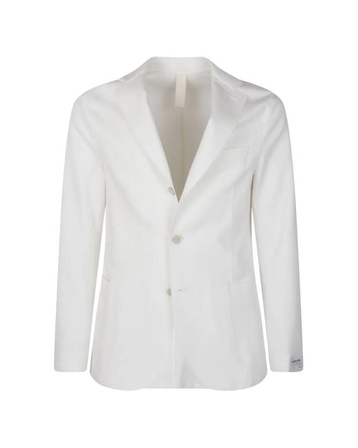 Eleventy White Button Blazer for men