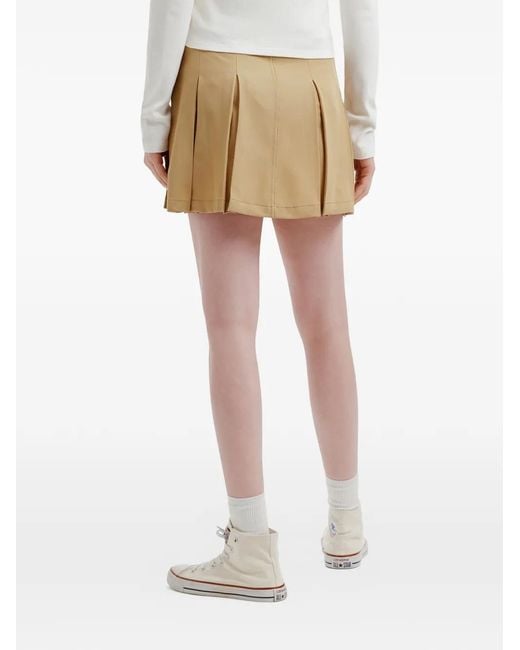 Chocoolate Natural Pleated Mini Skirt