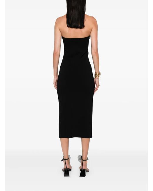 Anine Bing Black Strapless Midi Dress