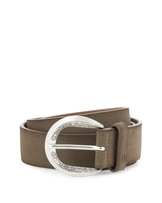 Boggi Brown Suede Leather Belt for men