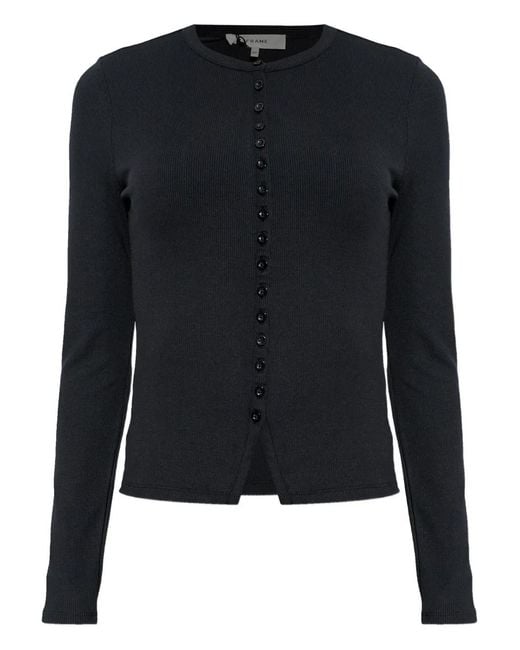 FRAME Black Buttoned Knitted Cardigan