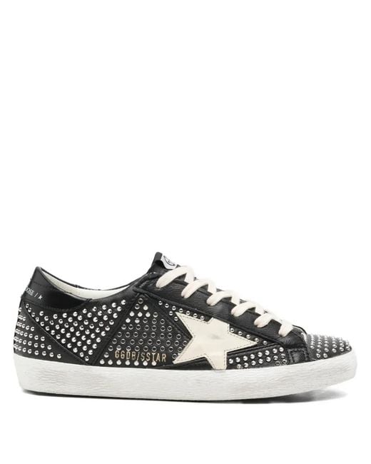 Golden Goose Deluxe Brand Black Super-Star Studded Sneakers