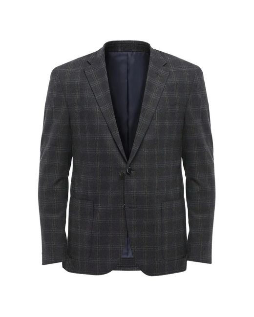 Corneliani Black Nino Danieli Checked Blazer for men