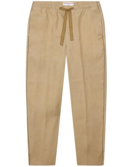 Orlebar Brown Alex Linnen Broek in het Natural voor heren