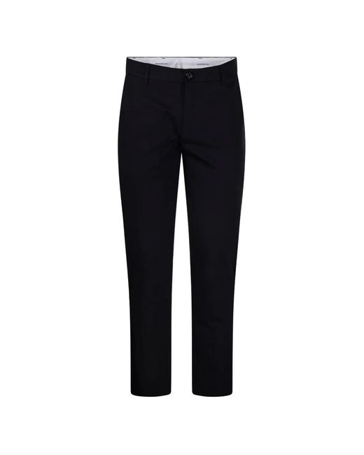 Department 5 Black Buttoned Trousers for men