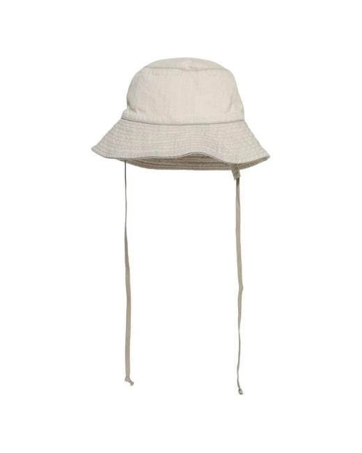 Rick Owens White Denim Tie Hat