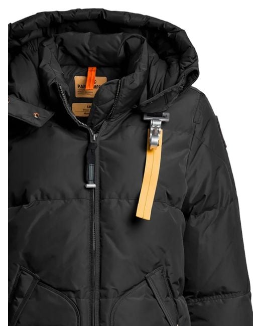 Parajumpers Black Long Bear Hooded Parka