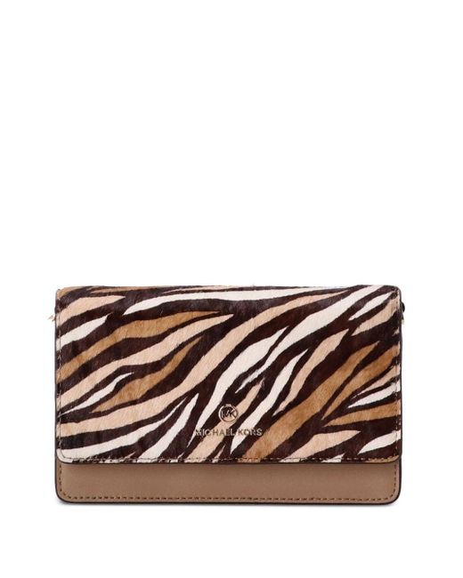 MICHAEL Michael Kors Zebraprint Leather Bag in Brown Lyst