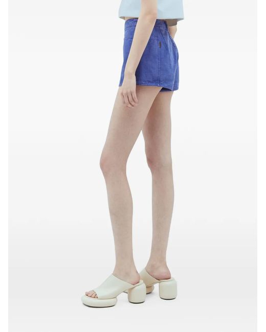 Max Mara Blue Patch-Pocket Shorts