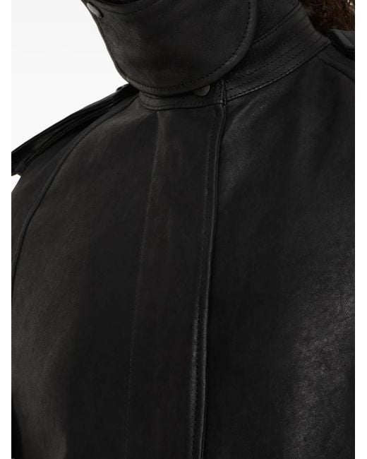 Burberry Leren Cape in het Black