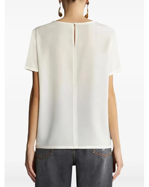 Etro White Silk Blouse