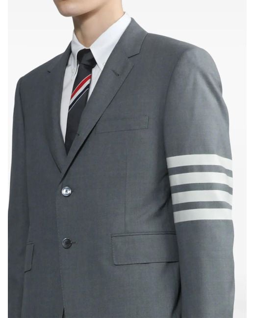 Thom Browne Gray 4-bar Wool Single-breasted Jacket for men