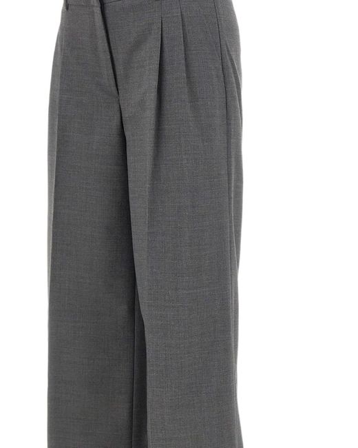 THE GARMENT Gray Grand Pleated Trousers