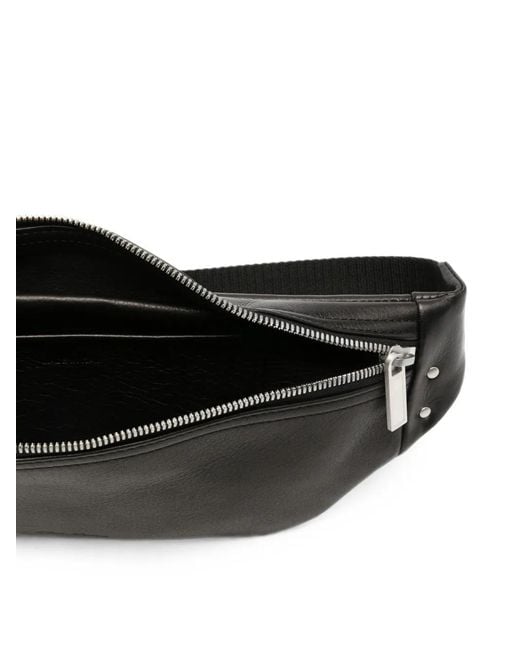 Rick Owens Black Leather Belt Bag