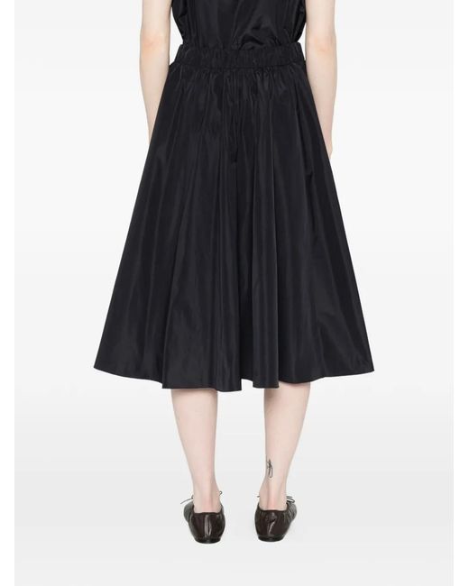 Susanne Bommer Black Front-Pocket Midi Skirt
