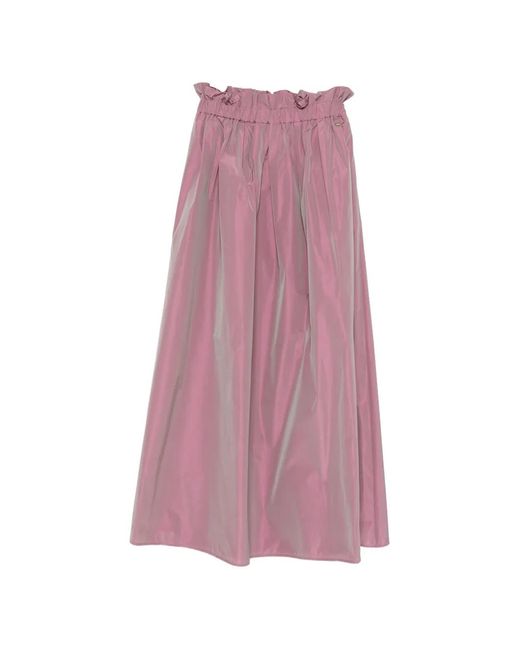Herno Purple Ruffled Maxi Skirt