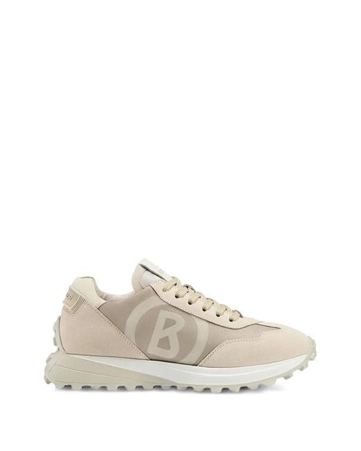 Sneakers Con Inserti E Logo di Bogner in White